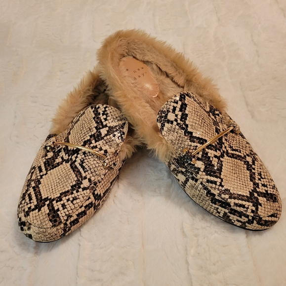 A New Day snake skin furry slip-on - Picture 1 of 4